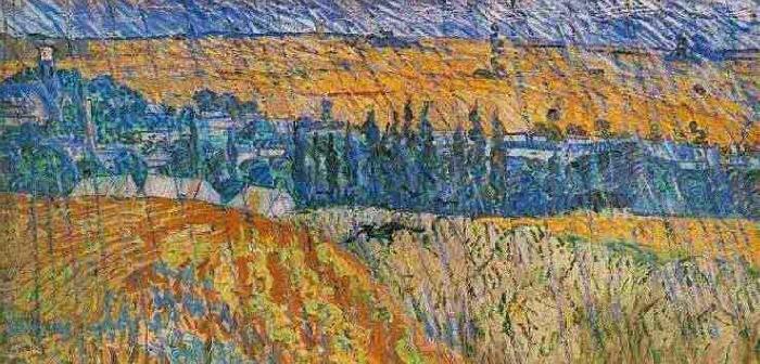 Vincent Van Gogh Landscape at Auvers in the Rain Spain oil painting art